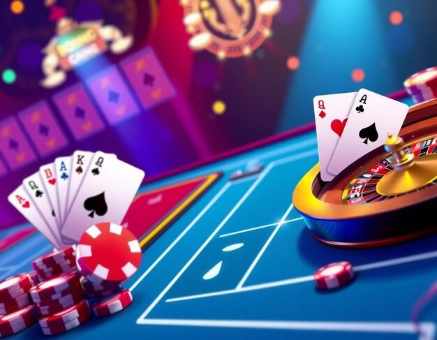 Payout table and hand rankings displayed on Three Card Poker betting interface